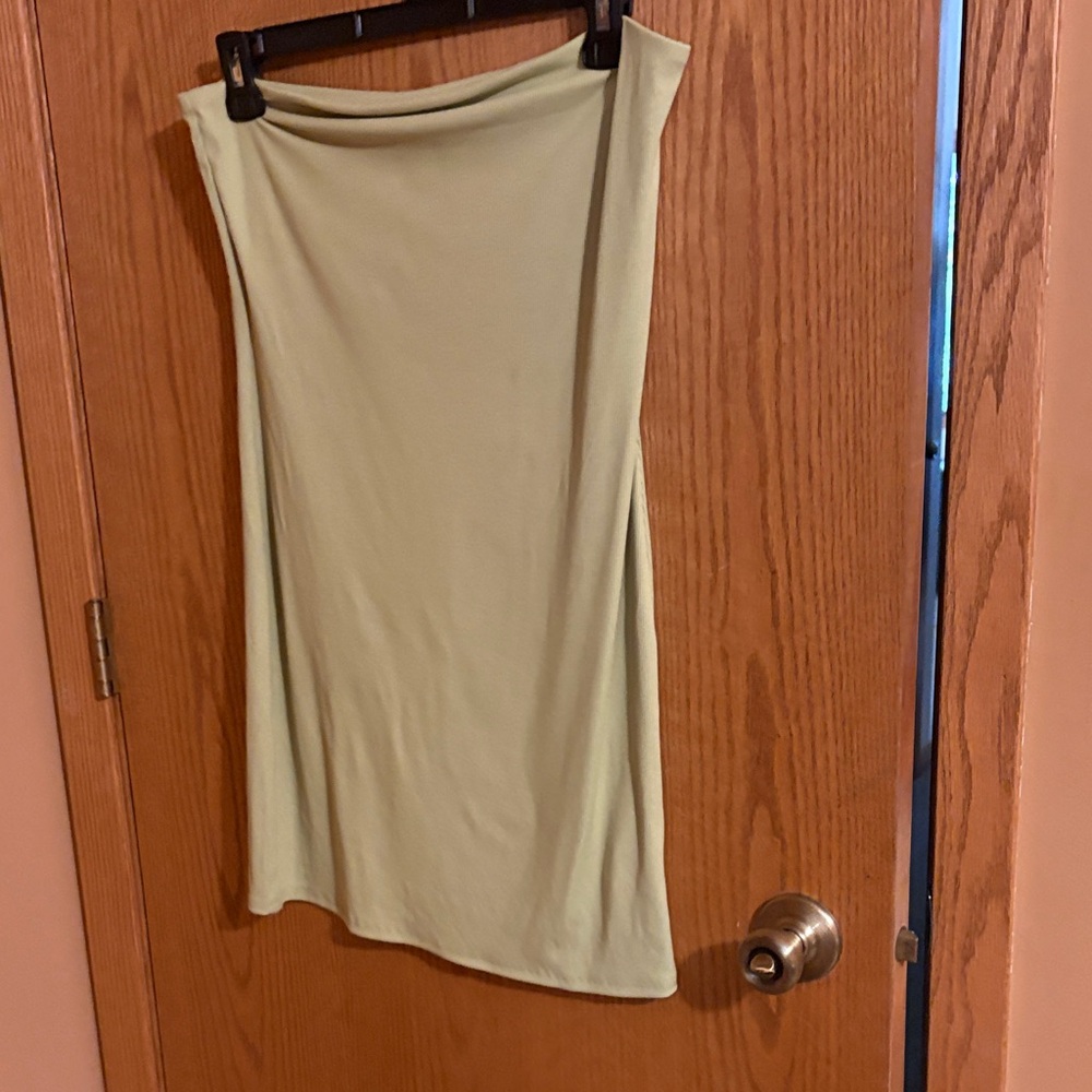 No Boundaries Strapless Dress in Light Green
